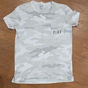 PINK Victoria's Secret Gray Camo Tee